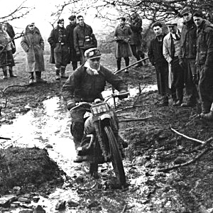 1950s, Douglas Works' Competition Model - Ted Brevitt in the Colmore Cup Trial