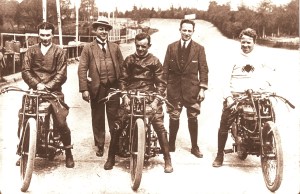 Douglas team at Brooklands 1920s