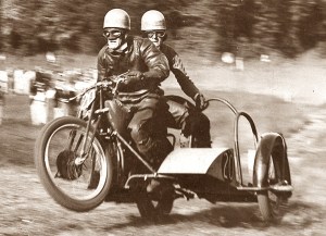Grasstrack Racing on a Pre-war Douglas Combination