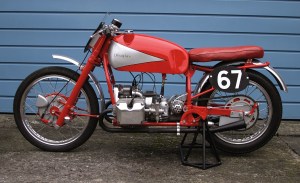 The 1950 Douglas Factory Prototype Racer ridden by Franz Pados
