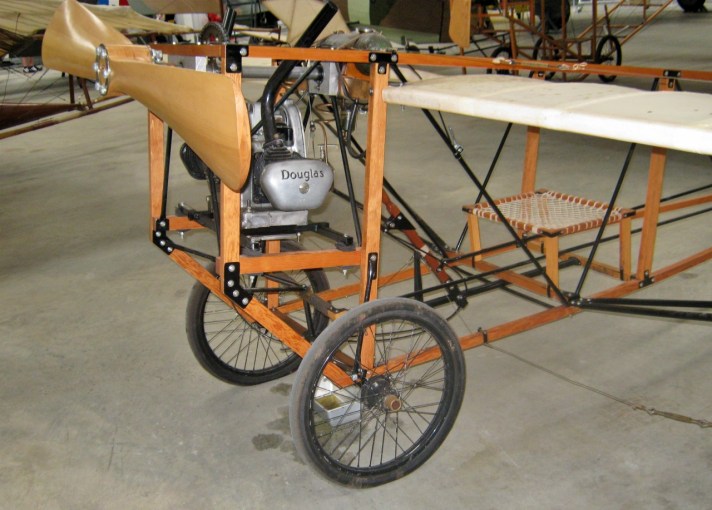 WWII Douglas Generator Engine Fitted to 1920 American Monoplane, at Brooklands Museum