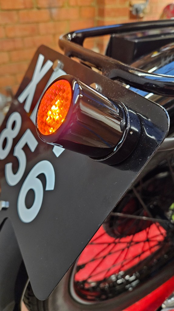 Douglas with LEDouglas Rear Number Plate with LED Lamp in Modified Period Housing